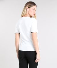 Blusa-Feminina-Bicolor-em-Trico-Manga-Curta-Decote-Redondo-Off-White-9427966-Off_White_2
