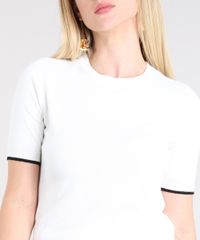Blusa-Feminina-Bicolor-em-Trico-Manga-Curta-Decote-Redondo-Off-White-9427966-Off_White_4