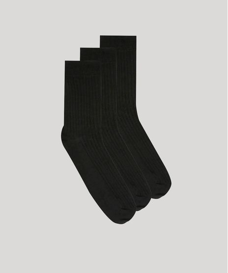 Kit-de-3-Meias-Masculinas-Cano-Alto-Caneladas-Preto-8922311-Preto_1