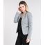 Blazer-Feminino-Estampado-Xadrez-com-Ziper-Cinza-Mescla-9383125-Cinza_Mescla_1