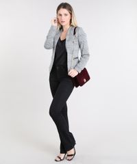 Blazer-Feminino-Estampado-Xadrez-com-Ziper-Cinza-Mescla-9383125-Cinza_Mescla_3