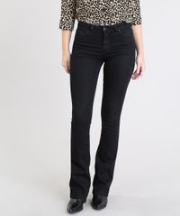 Calca-Jeans-Feminina-Boot-Cut-Preta-9555345-Preto_1