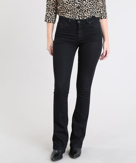 Calca-Jeans-Feminina-Boot-Cut-Preta-9555345-Preto_1