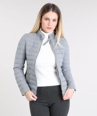 Jaqueta-Feminina-Puffer-Estampada-Pied-de-Poule-com-Fivela-Preta-9357189-Preto_1