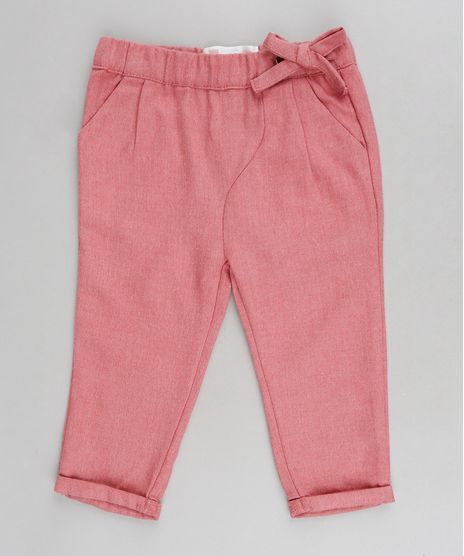 Calca-Infantil-com-Laco-e-Barra-Dobrada-Rosa-9443395-Rosa_1
