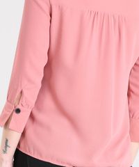 Camisa-Feminina-Basica-Manga-7-8-Rose-9433935-Rose_4