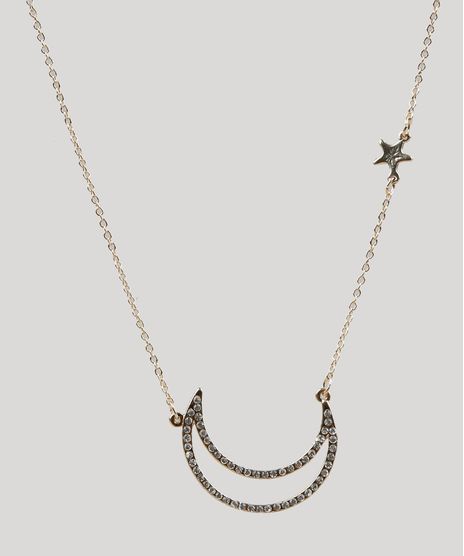 Colar-Feminino-com-Pingente-de-Lua-com-Strass-Dourado-9435995-Dourado_1