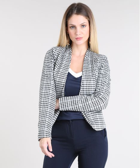 blazer preto feminino c&a