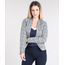 Blazer-Feminino-Estampado-Xadrez-com-Ziper-Preto-9382144-Preto_1