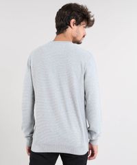 Sueter-Masculino-em-Trico-com-Bolso--Cinza-Claro-9323656-Cinza_Claro_2