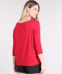 Blusa-Feminina-Ampla-com-Recorte-Manga-3-4-Vermelha-9453147-Vermelho_2