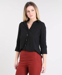 Camisa-Feminina-Basica-Manga-7-8-Preta-9433935-Preto_1