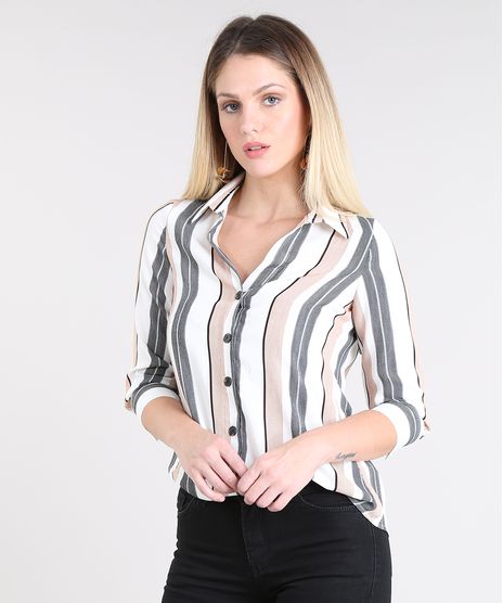 Camisa-Feminina-Listrada-Manga-7-8-Off-White-9433933-Off_White_1