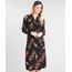 Vestido-Feminino-Midi-Estampado-de-Folhagens-com-Botoes-Manga-Longa--Preto-9426280-Preto_1
