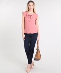 Blusa-Feminina-com-Babado-na-Manga-Gola-Laco-Rose-9448199-Rose_3