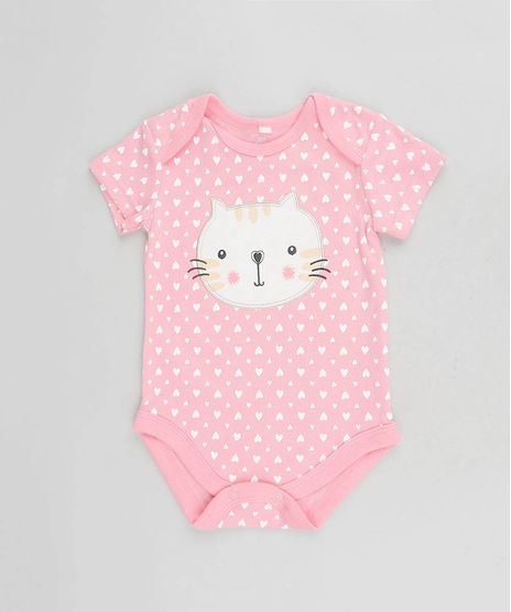 Body-Infantil-Gatinho-Estampado-de-Coracao-Manga-Curta-Decote-Redondo-Rosa-9188421-Rosa_1