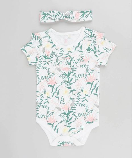 Body-Infantil-Estampado-Floral-com-Babado-Sem-Manga---Faixa-para-Cabelo-Branco-9205058-Branco_1