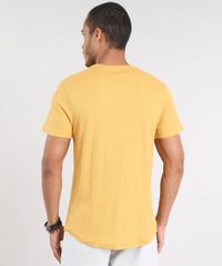 Camiseta-Masculina-Slim-Fit-Texturizada-Manga-Curta-Gola-Careca-Mostarda-9451745-Mostarda_2