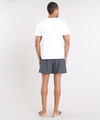 Pijama-Masculino-com-Camiseta-Manga-Curta---Samba-Cancao-Estampada-Mini-Print-Branco-9395531-Branco_2