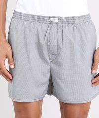 Pijama-Masculino-com-Camiseta-Manga-Curta---Samba-Cancao-Estampada-Xadrez-Branco-9478937-Branco_4