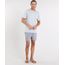 Pijama-Masculino-com-Camiseta-Manga-Curta---Samba-Cancao-Estampada-Xadrez-Cinza-Mescla-9478936-Cinza_Mescla_1