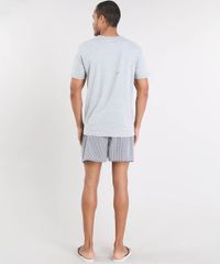 Pijama-Masculino-com-Camiseta-Manga-Curta---Samba-Cancao-Estampada-Xadrez-Cinza-Mescla-9478936-Cinza_Mescla_2
