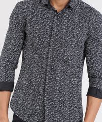 Camisa-Masculina-Slim-Estampada-Mini-Print-Manga-Longa-Preta-9372494-Preto_4