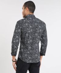 Camisa-Masculina-Slim-Estampada-Floral-Manga-Longa-Preta-9372491-Preto_2
