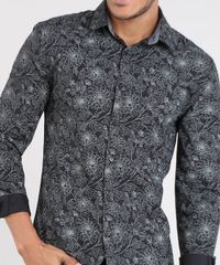 Camisa-Masculina-Slim-Estampada-Floral-Manga-Longa-Preta-9372491-Preto_4