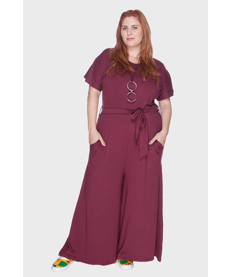 Macacão Longo com Faixa Plus Size Menor preço em Macacão Longo com Faixa Plus Size