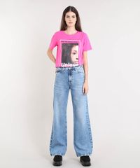 T-Shirt-Feminina-Mindset--Be-Unique--Manga-Curta-Decote-Redondo-Pink-9587110-Pink_3