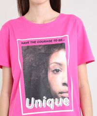 T-Shirt-Feminina-Mindset--Be-Unique--Manga-Curta-Decote-Redondo-Pink-9587110-Pink_4