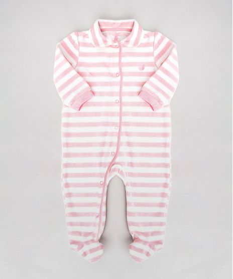 Macacao-Infantil-Listrado-em-Plush-com-Pezinho-Manga-Longa-Rosa-Escuro-9195546-Rosa_Escuro_1