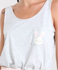 Pijama-Feminino-Estampado-de-Coelhos-Regata-Cinza-Mescla-9505368-Cinza_Mescla_3