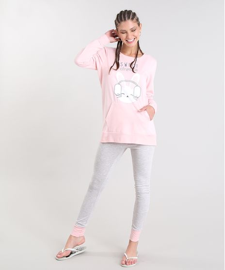 Pijama-de-Inverno-Feminino-com-Estampa-de-Coelho-Manga-Longa-Rosa-Claro-9505369-Rosa_Claro_1