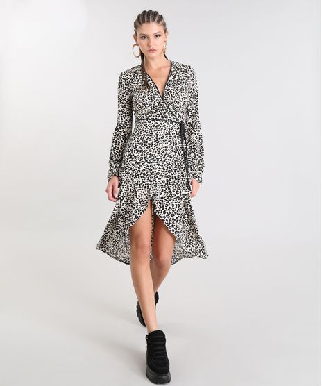 Vestido-Feminino-Midi-Envelope-Estampado-Animal-Print-Manga-Longa-Bege-Claro-9440649-Bege_Claro_1