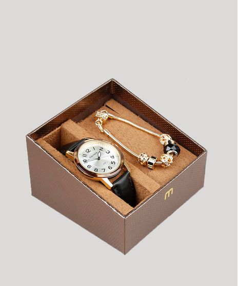 Kit-de-Relogio-Analogico-Mondaine-Feminino---Pulseira---53661LPMVDH1K-Preto-9553380-Preto_1