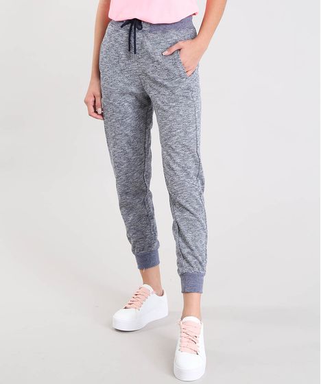 calça moletom azul marinho feminina