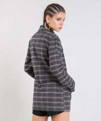 Blazer-Feminino-Longo-Estampado-Xadrez-em-Flanela-Chumbo-9363557-Chumbo_2 Blazer-Feminino-Longo-Estampado-Xadrez-em-Flanela-Chumbo-9363557-Chumbo_2