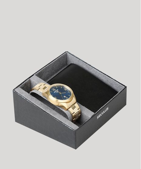 Kit-de-Relogio-Analogico-Seculus-Masculino---Carteira---28925GPSVDA2K-Dourado-9399559-Dourado_1