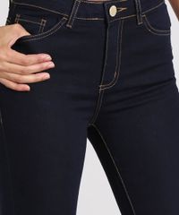 Calca-Jeans-Feminina-Flare-Cintura-Alta-com-Pesponto-Azul-Escuro-9071236-Azul_Escuro_4