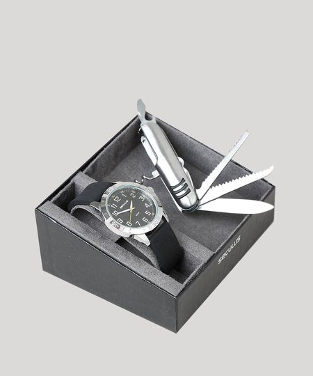 Kit-de-Relogio-Analogico-Seculus-Masculino---Canivete---23663G0SVNI2K-Prateado-9553477-Prateado_1