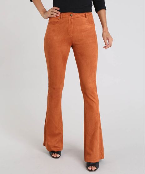 Calca-Feminina-Flare-em-Suede-Caramelo-9432922-Caramelo_1