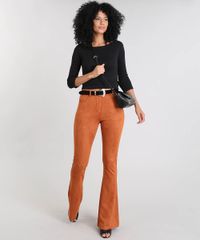 Calca-Feminina-Flare-em-Suede-Caramelo-9432922-Caramelo_3