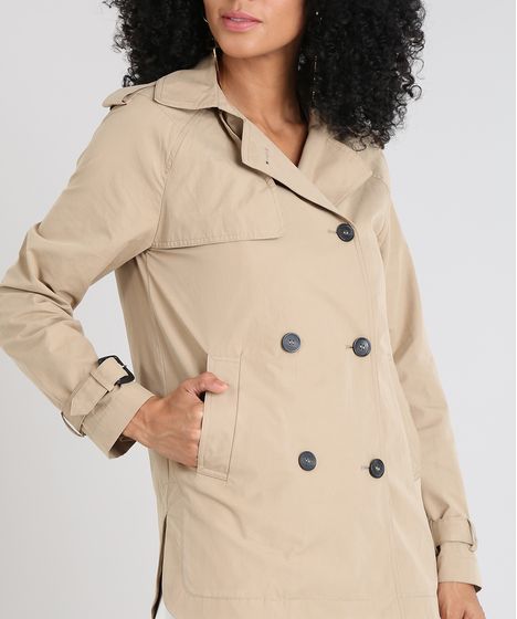 trench coat feminino com capuz