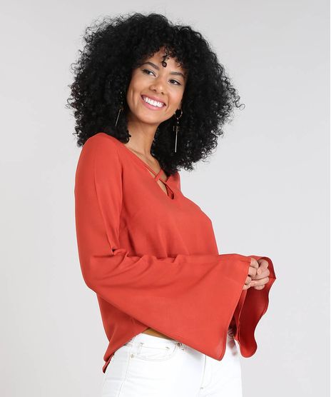 Blusa-Feminina-com-Tiras-Cruzadas-Manga-Sino-Cobre-9549861-Cobre_1