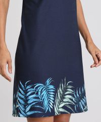 Vestido-Feminino-Curto-com-Estampa-de-Folhagem-Sem-Manga-Azul-Marinho-9504679-Azul_Marinho_4