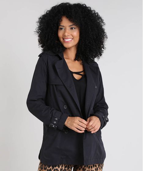 trench coat feminino com capuz