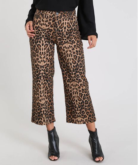 Calca-de-Sarja-Feminina-Pantacourt-Estampada-Animal-Print-Marrom-9539285-Marrom_1