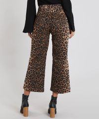 Calca-de-Sarja-Feminina-Pantacourt-Estampada-Animal-Print-Marrom-9539285-Marrom_2